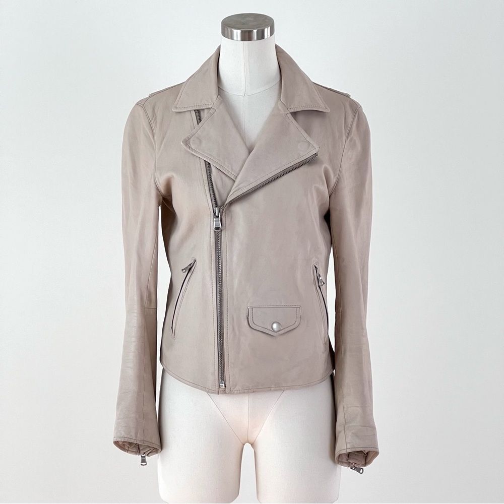 Vintage June Leather Biker Jacket Size S
